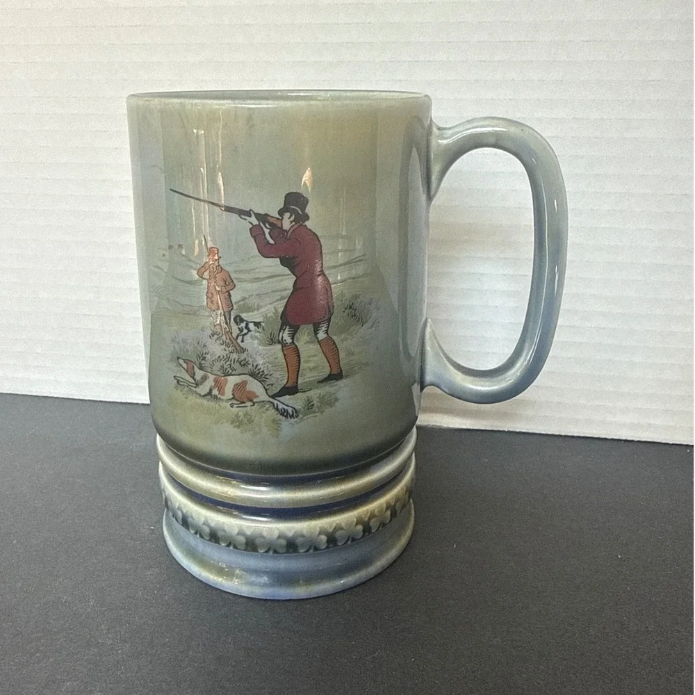 Vintage Wade Musical Beer Stein Hunting Scene 